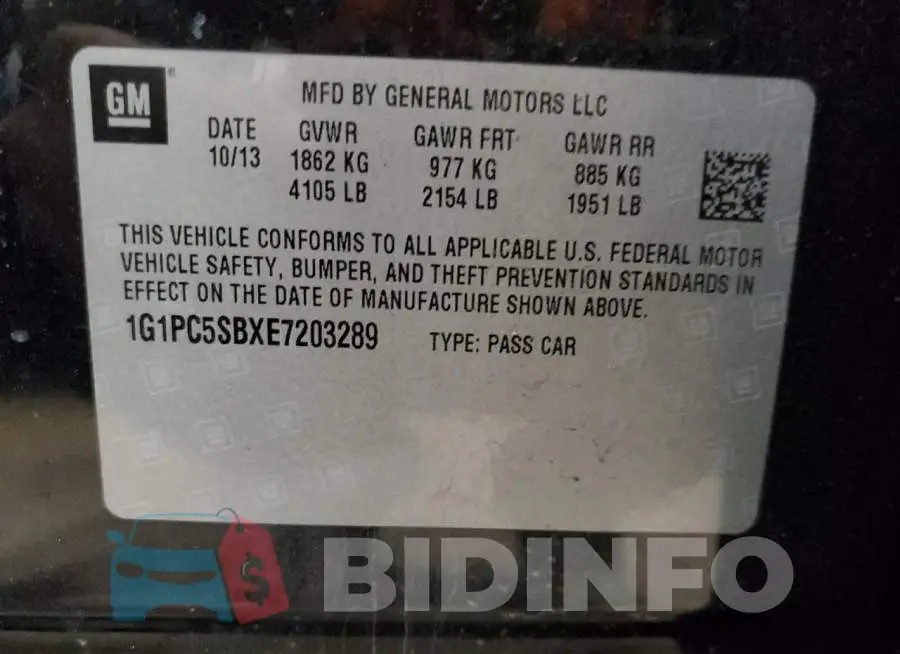 1G1PC5SBXE7203289 Photo# 12