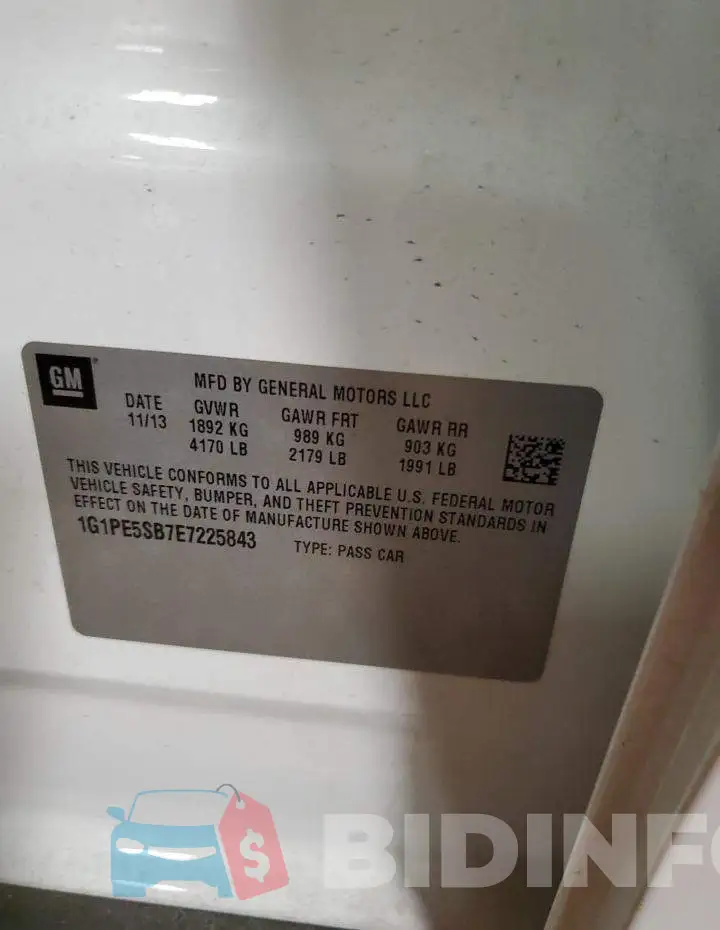 1G1PE5SB7E7225843 Photo# 13