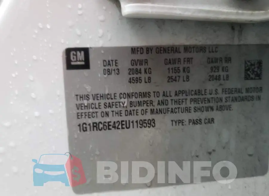 1G1RC6E42EU119593 Photo# 10