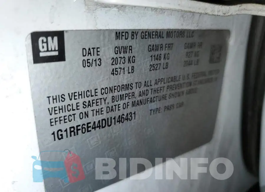 1G1RF6E44DU146431 Photo# 13