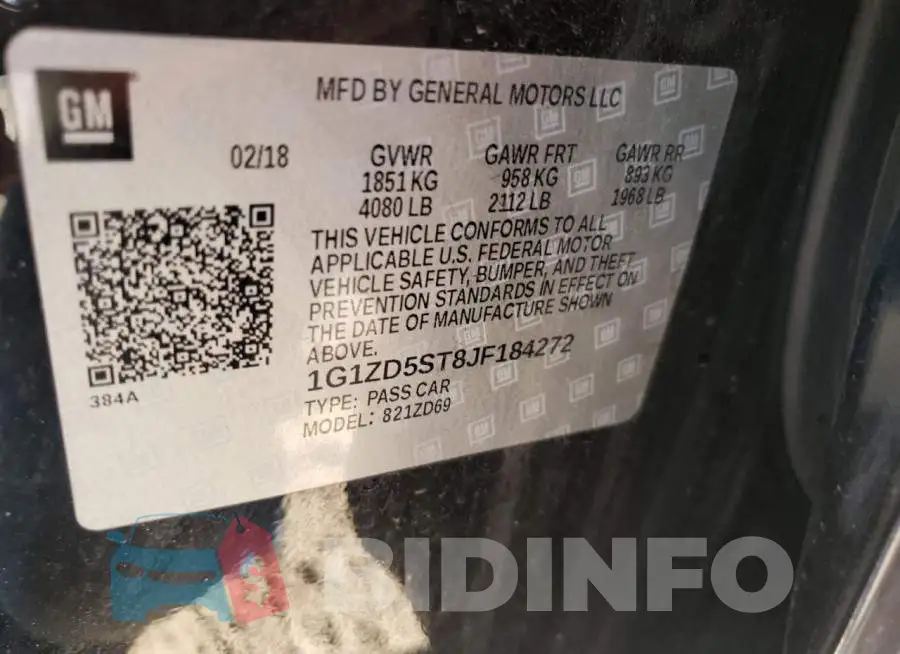 1G1ZD5ST8JF184272 Photo# 10