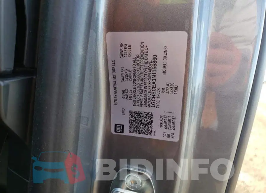 1GCHSCEA3N1156860 Photo# 12