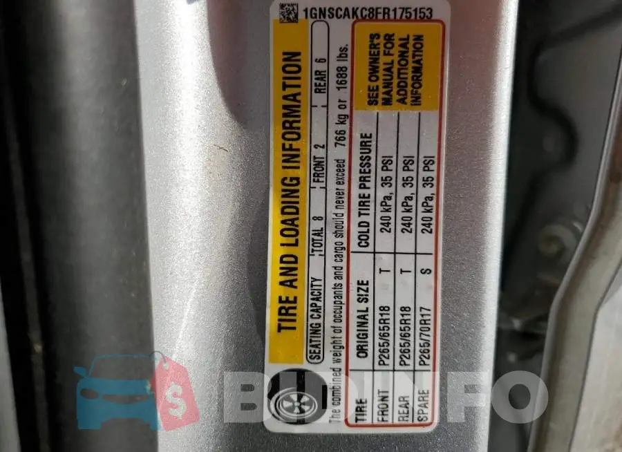 1GNSCAKC8FR175153 Photo# 10
