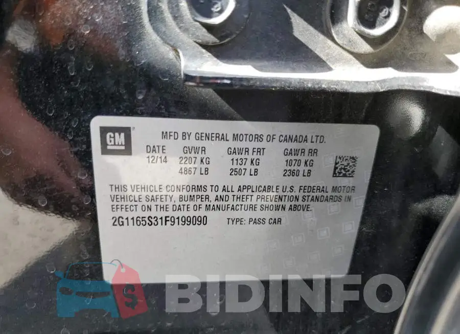 2G1165S31F9199090 Photo# 10