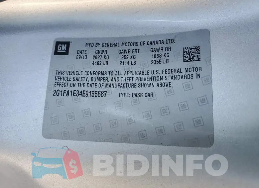 2G1FA1E34E9155687 Photo# 12
