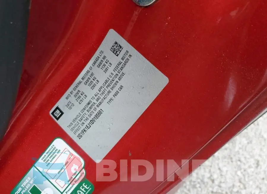 2G1FK1EJ1D9185661 Photo# 10