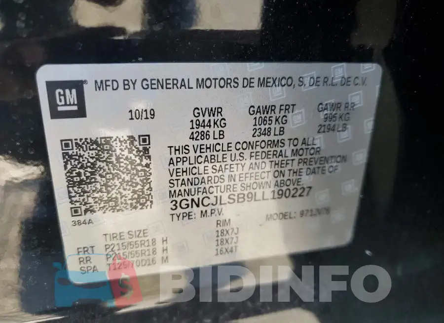 3GNCJLSB9LL190227 Photo# 10