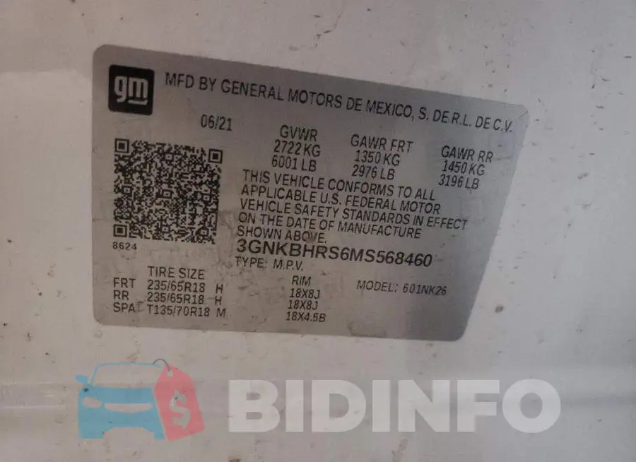 3GNKBHRS6MS568460 Photo# 10
