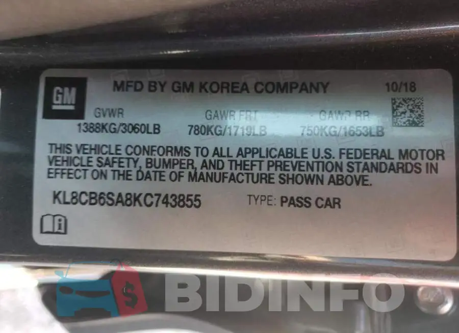 KL8CB6SA8KC743855 Photo# 10