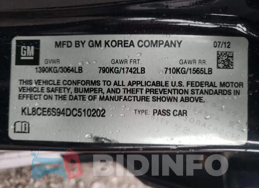 KL8CE6S94DC510202 Photo# 12