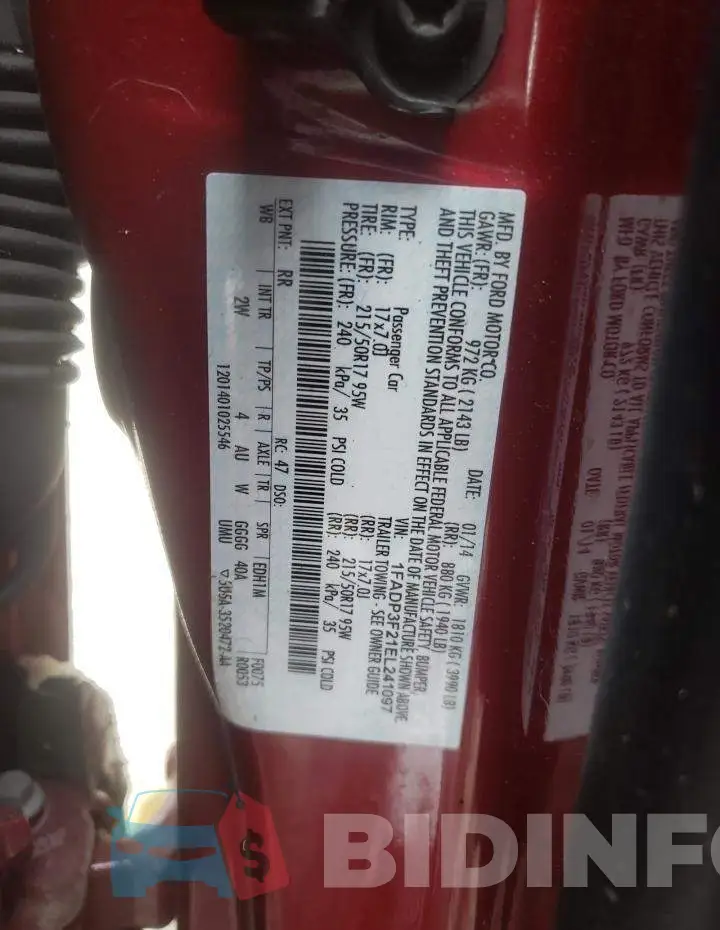 1FADP3F21EL241097 Photo# 13