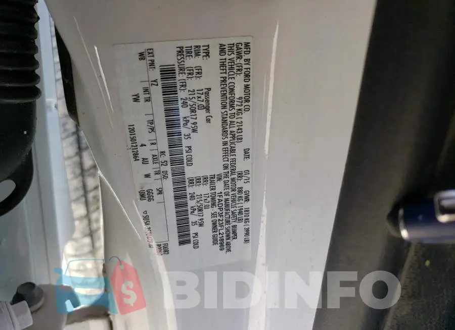 1FADP3F23FL218969 Photo# 12