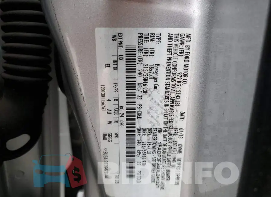 1FADP3F24DL241321 Photo# 12