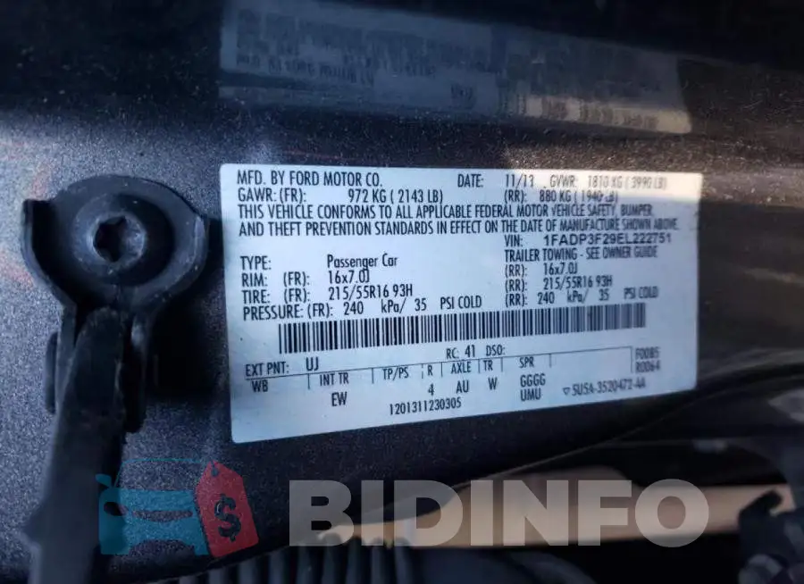 1FADP3F29EL222751 Photo# 10