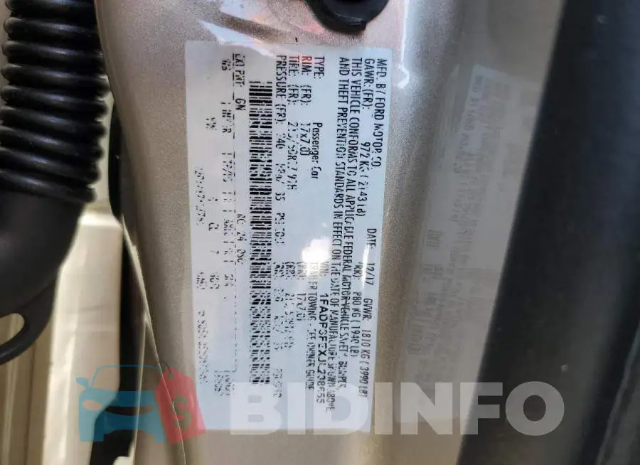 1FADP3FEXJL238655 Photo# 10