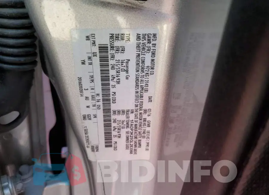 1FADP3K25GL283068 Photo# 10