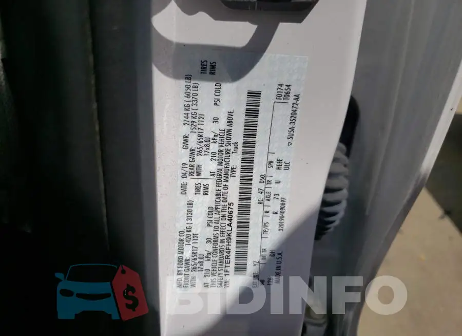1FTER4FH9KLA40675 Photo# 10