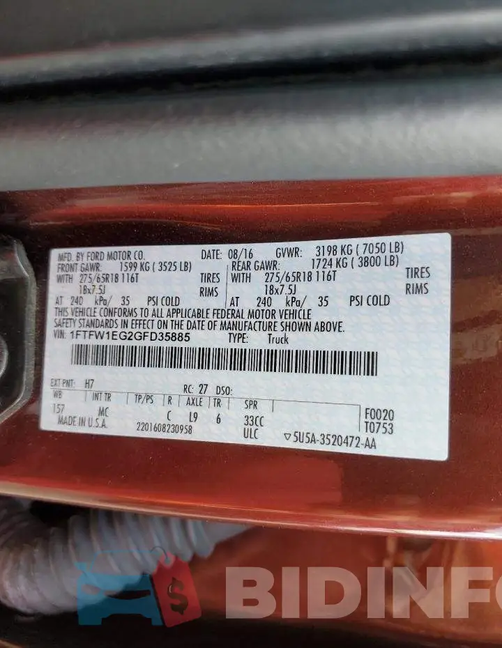 1FTFW1EG2GFD35885 Photo# 10