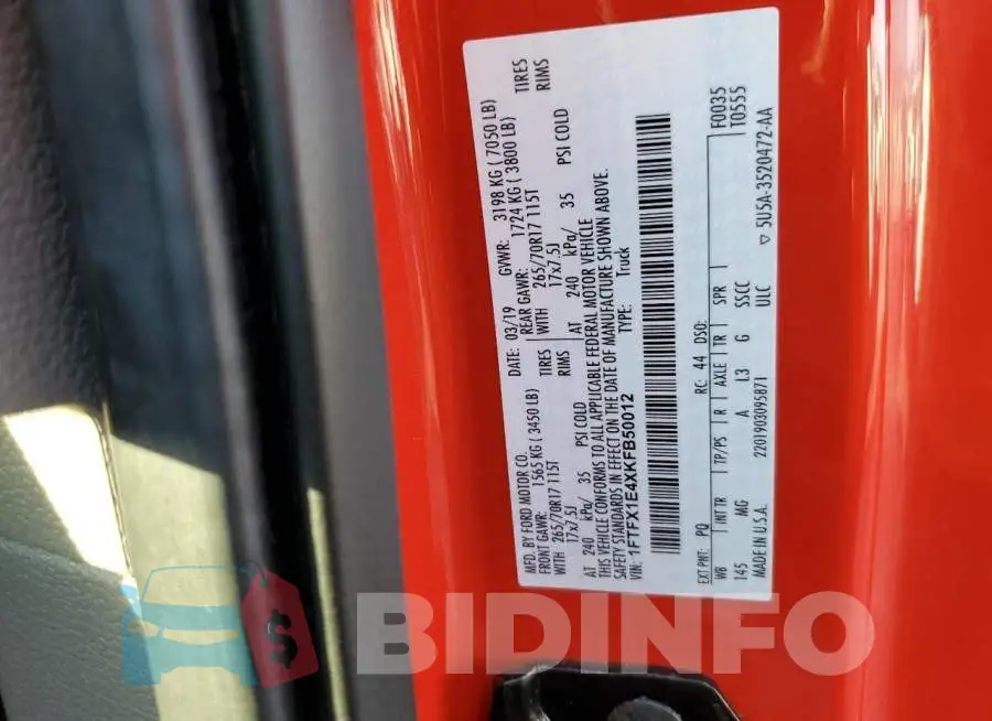 1FTFX1E4XKFB50012 Photo# 12