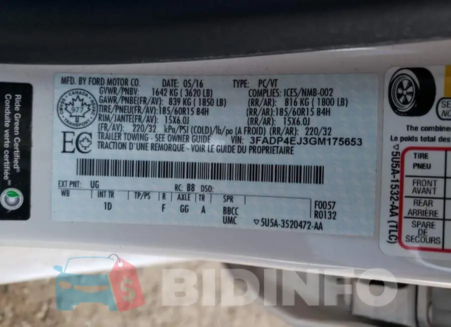 3FADP4EJ3GM175653 Photo# 12