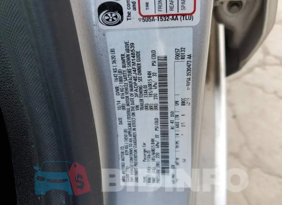 3FADP4EJ4FM148539 Photo# 13