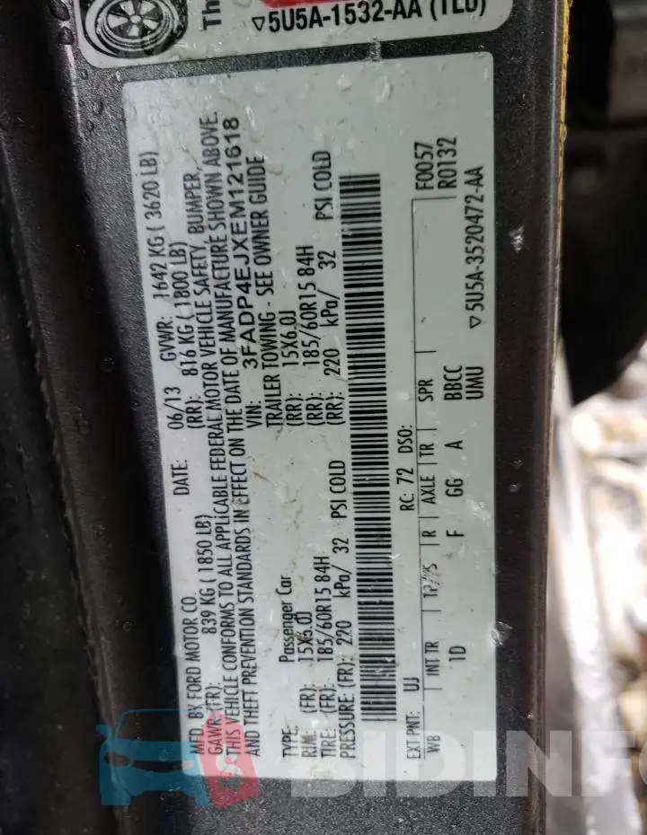 3FADP4EJXEM121618 Photo# 10