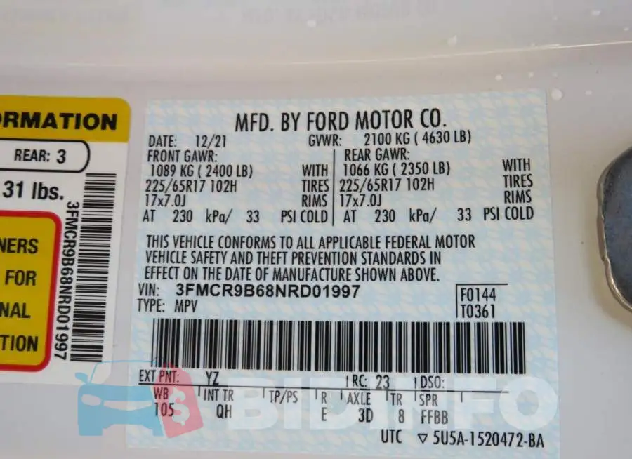 3FMCR9B68NRD01997 Photo# 10