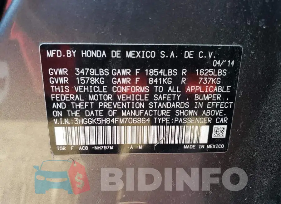 3HGGK5H84FM706864 Photo# 12