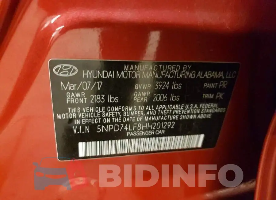 5NPD74LF8HH201292 Photo# 12