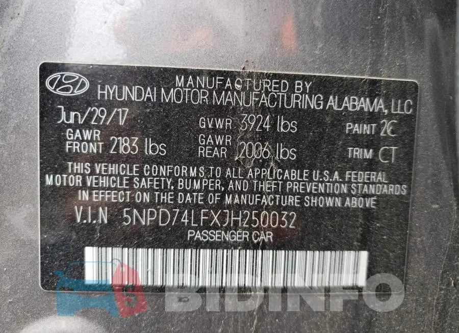 5NPD74LFXJH250032 Photo# 10