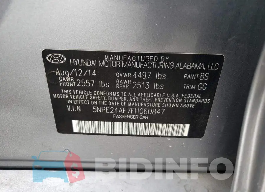 5NPE24AF7FH060847 Photo# 10