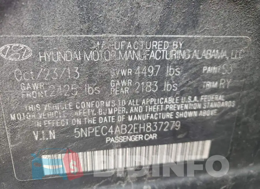 5NPEC4AB2EH837279 Photo# 10