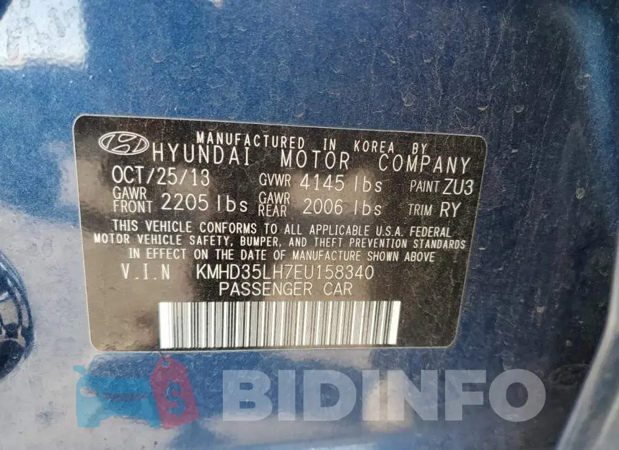 KMHD35LH7EU158340 Photo# 10