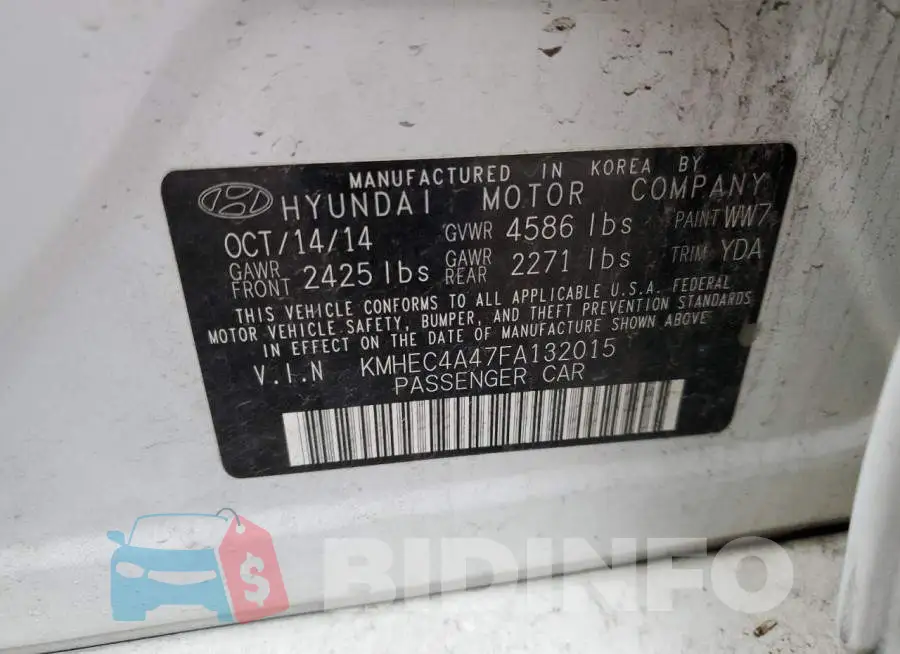 KMHEC4A47FA132015 Photo# 12