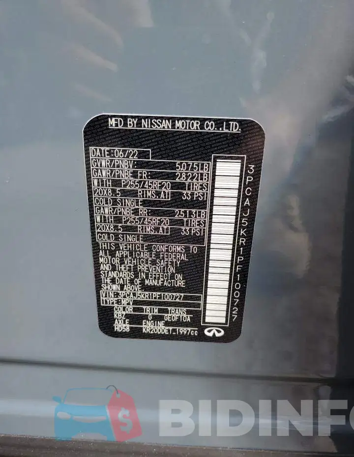 3PCAJ5KR1PF100727 Photo# 13