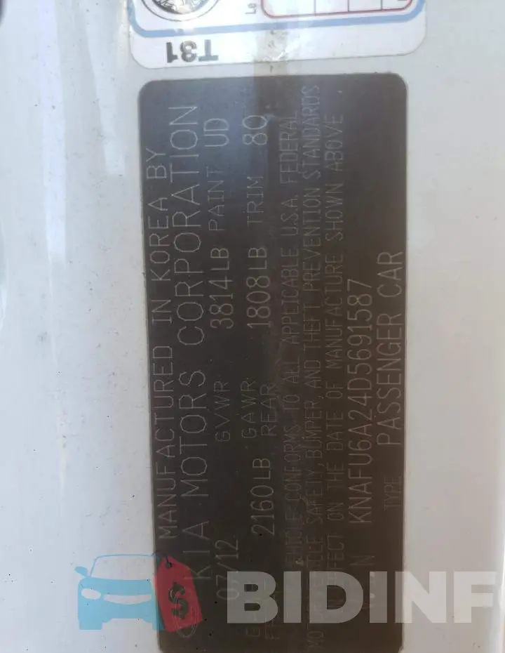KNAFU6A24D5691587 Photo# 10