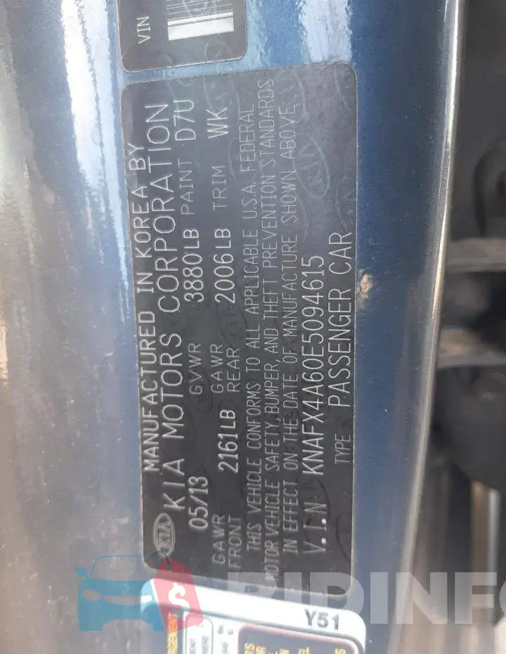 KNAFX4A60E5094615 Photo# 10
