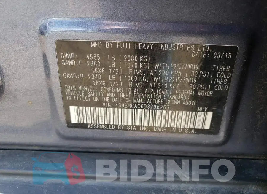 4S4BRCAC6D3296263 Photo# 10