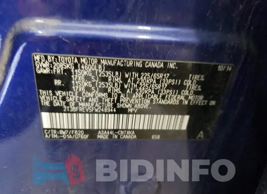2T3BFREV5FW248944 Photo# 10