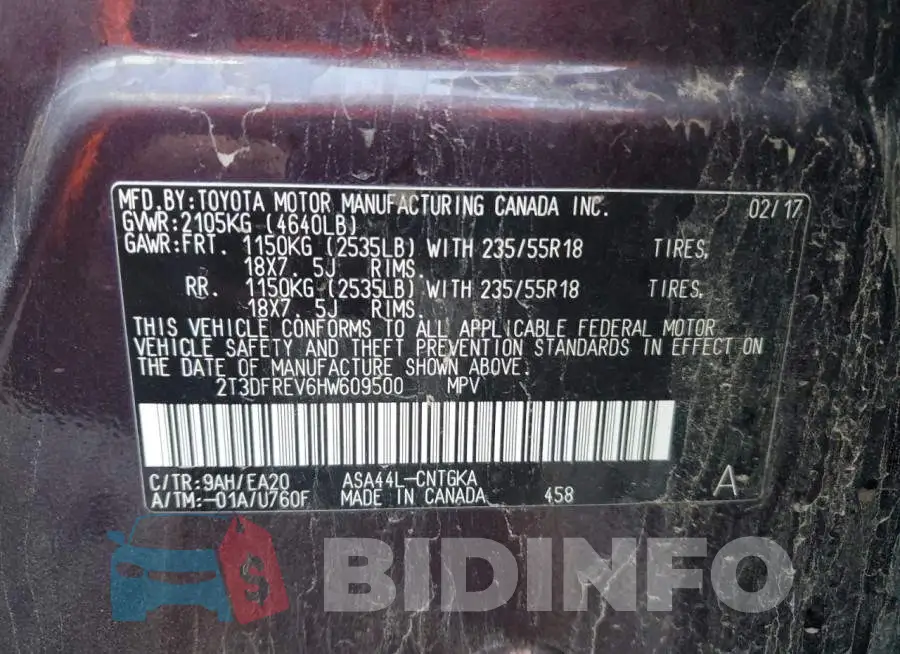 2T3DFREV6HW609500 Photo# 10