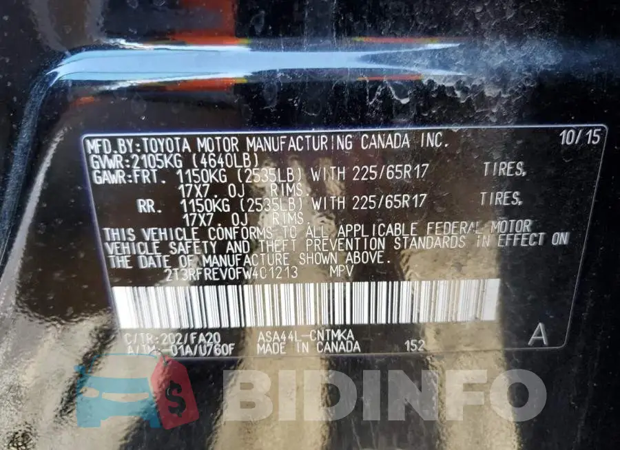 2T3RFREV0FW401213 Photo# 13