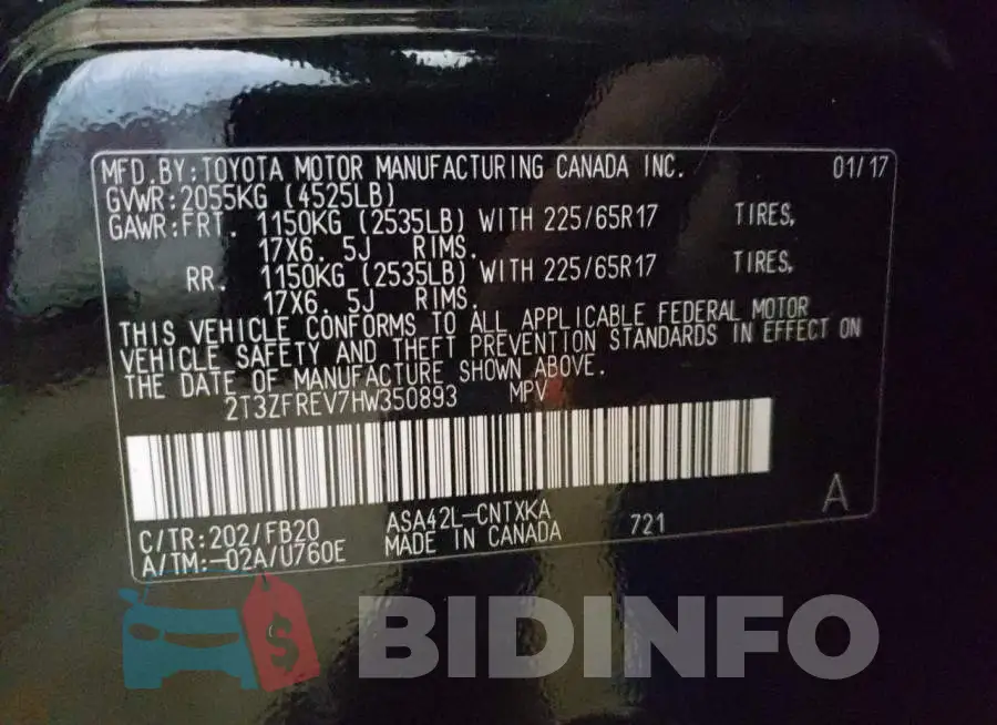 2T3ZFREV7HW350893 Photo# 10