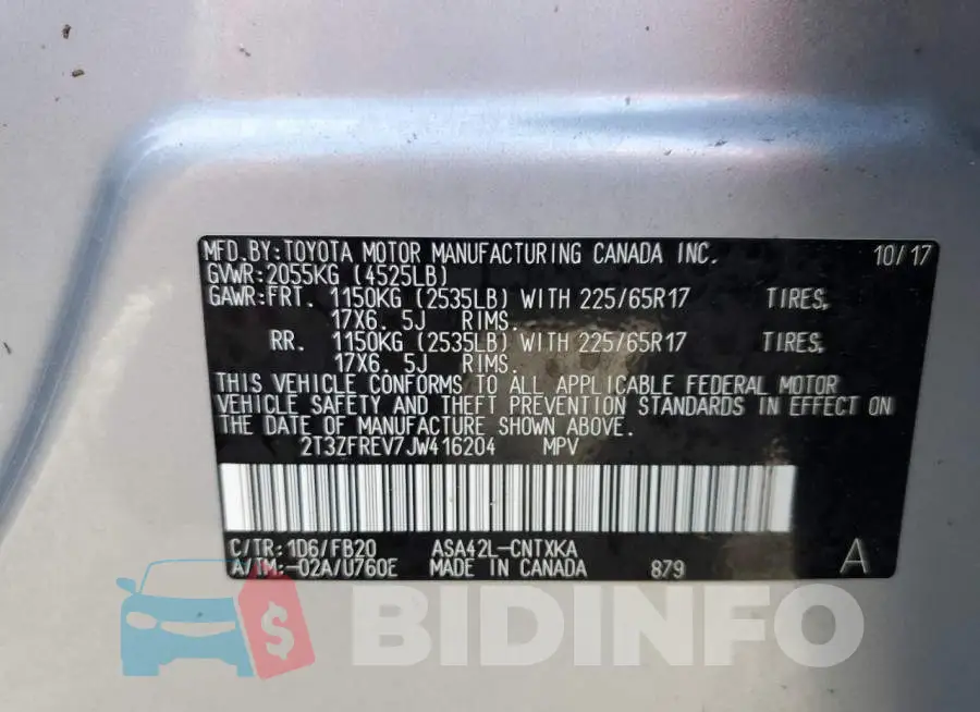 2T3ZFREV7JW416204 Photo# 14
