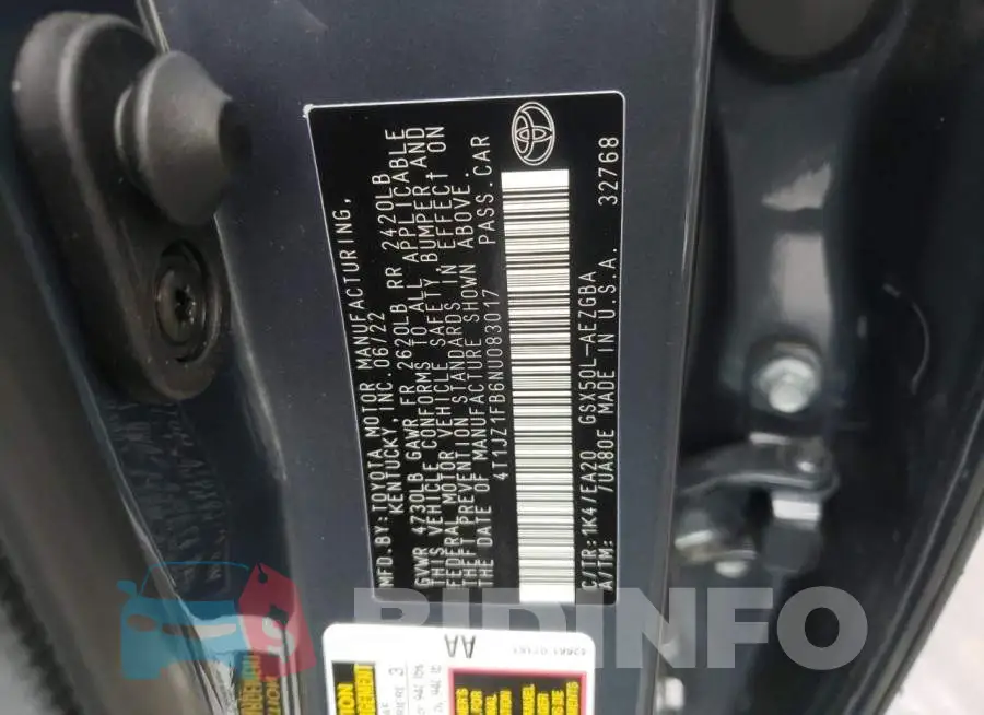 4T1JZ1FB6NU083017 Photo# 10