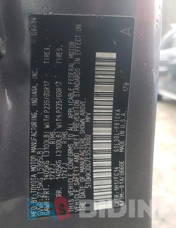5TDKK3DC7ES523092 Photo# 14