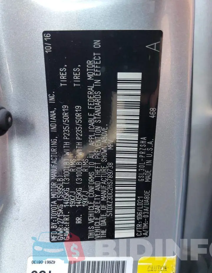 5TDXZ3DC2HS789738 Photo# 10
