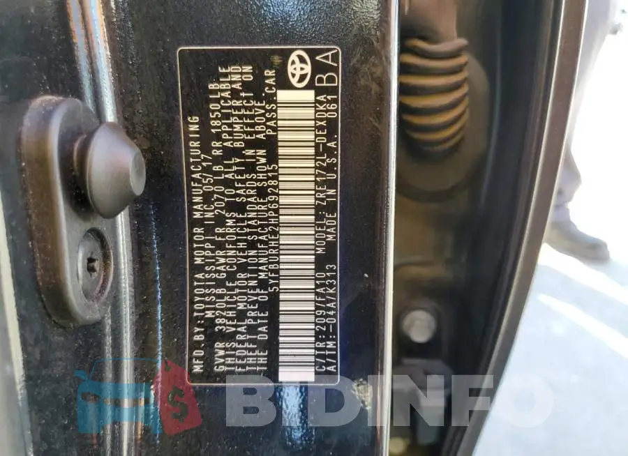 5YFBURHE2HP692815 Photo# 10