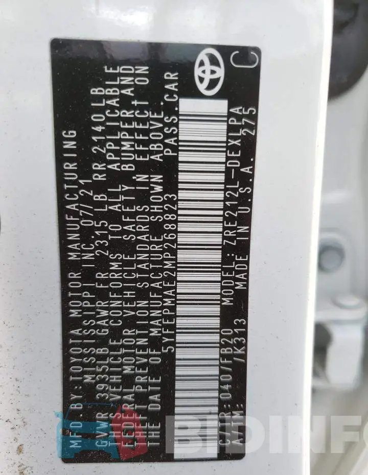 5YFEPMAE2MP268823 Photo# 10