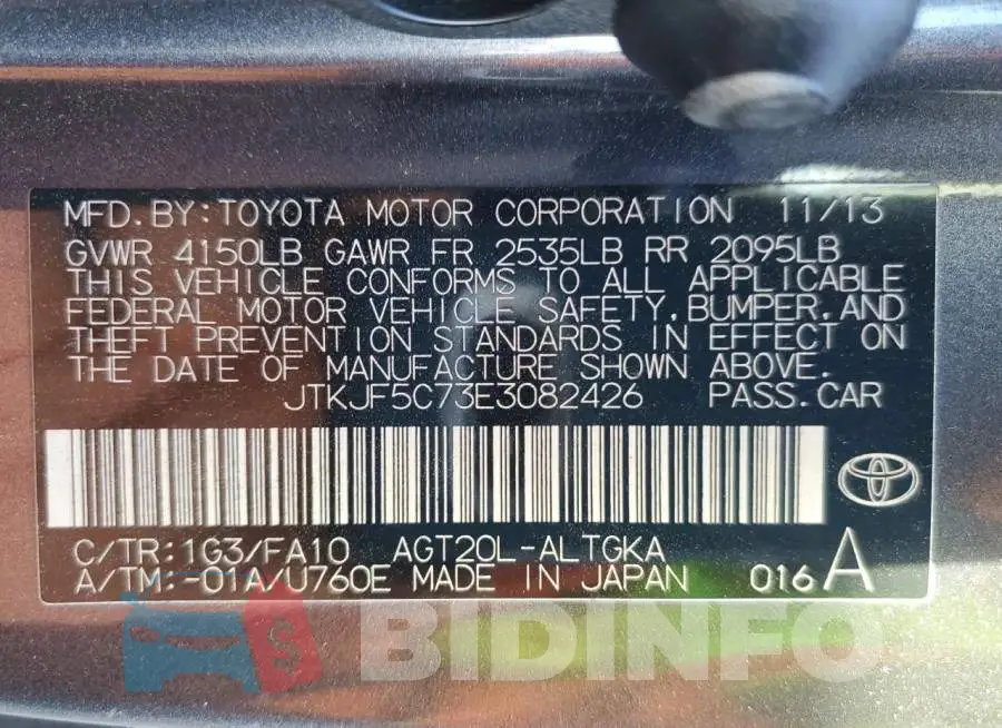JTKJF5C73E3082426 Photo# 12