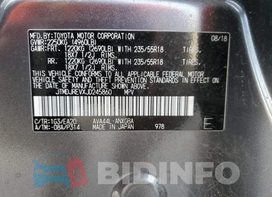 JTMDJREVXJD245860 Photo# 13